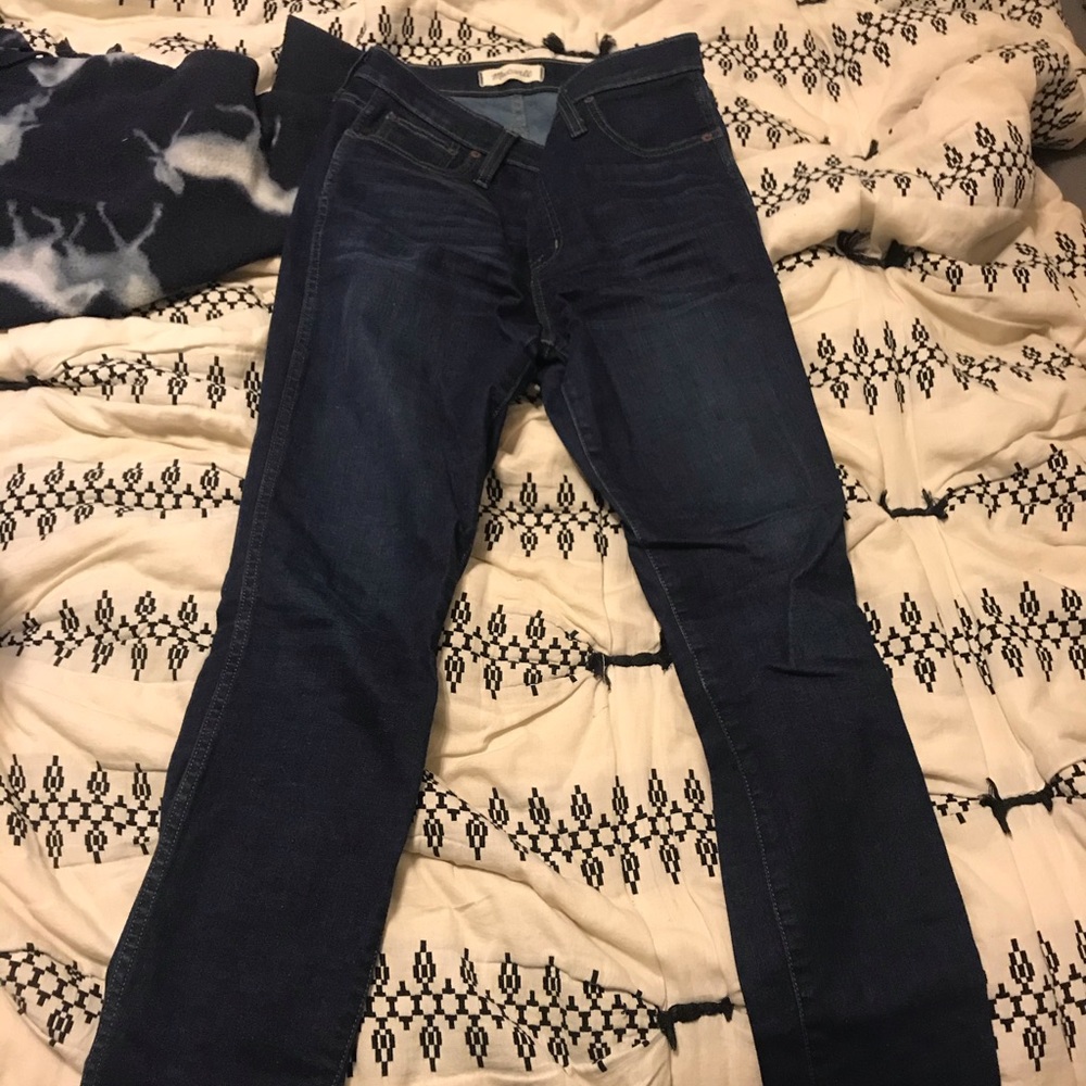 Madewell size 27 10” skinny skinny dark wash jean